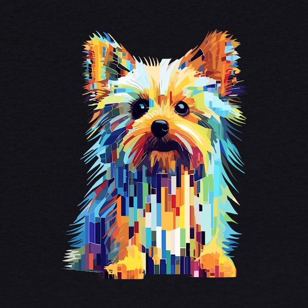 Yorkshire Terrier Dog Pet World Animal Lover Furry Friend Abstract by Cubebox